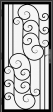 Wrought iron metal security screen contemporary door created by Superior Ornamental Supply - DFS_13.0_REG