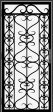 Custom Wrought Iron Security Door DFS-14. Forged to order by Superior Ornamental Supply. 