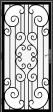 Custom Wrought Iron Security Door df-2, forged to order by Superior Ornamental Supply. 