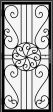 Custom Wrought Iron Security Door DFS-7 forged to order by Superior Ornamental Supply.