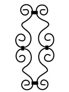 Steel Wrought Iron Scroll SS35-1