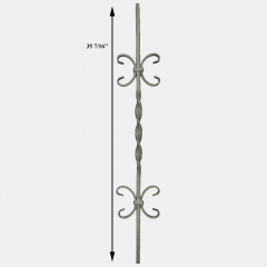 Twisted Balusters SUI50-7 - With a two butterfly like scrolls.