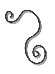 Flat Bar Scroll - Custom Art Nouveau Wrought Iron Scroll FCSA-02 Superior Ornamental Supply