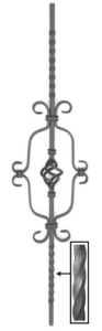 Twisted Pickets 65-530 - With an ornamental design 